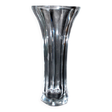 Sèvres large molded crystal vase, modernist design, H48.5