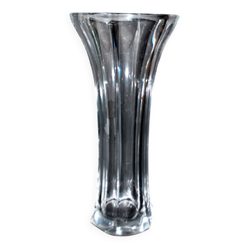 Sèvres grand vase en cristal moulé design moderniste H48,5