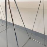 Bureau en verre fumé et métal chromé, années 70