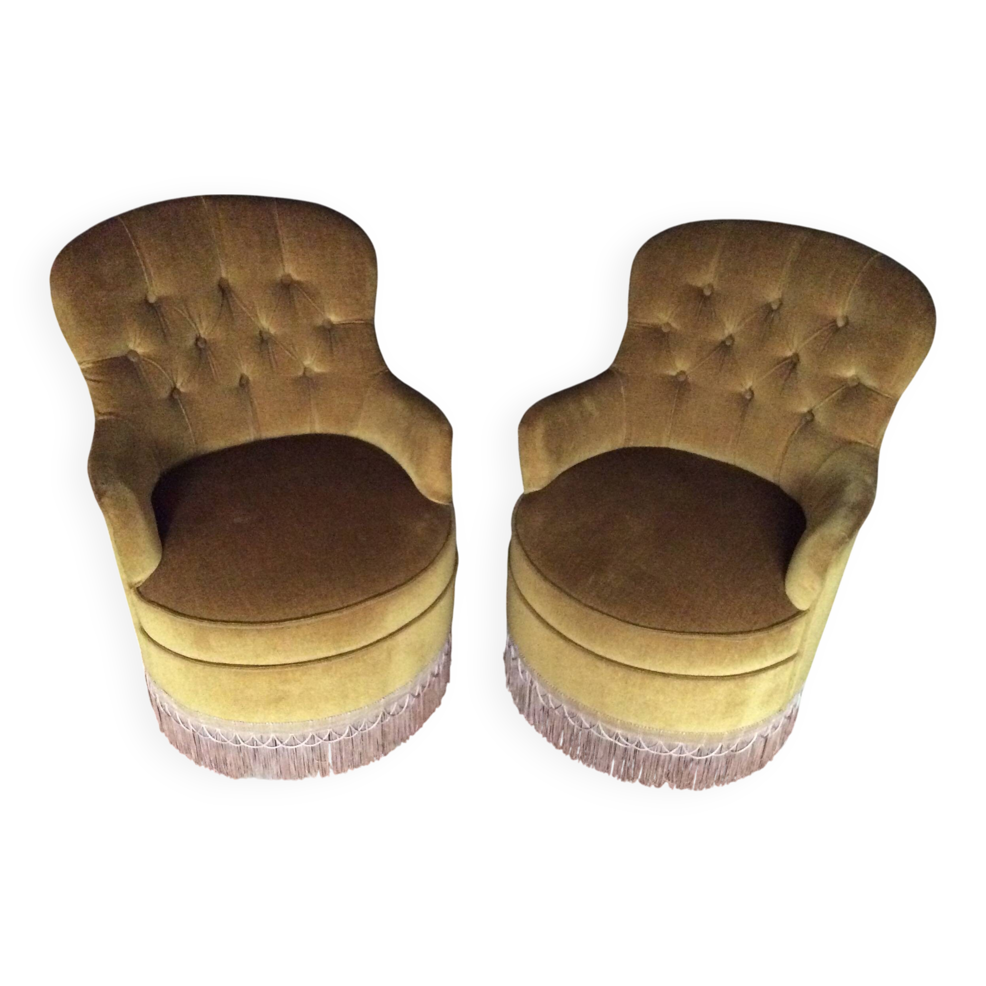 Pair of toad armchairs