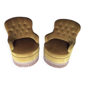 Pair of toad armchairs