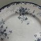 Superb antique plate Terre de Fer blue Emile Bourgeois Paris