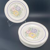 Ceramic dessert or cheese plates with floral pattern