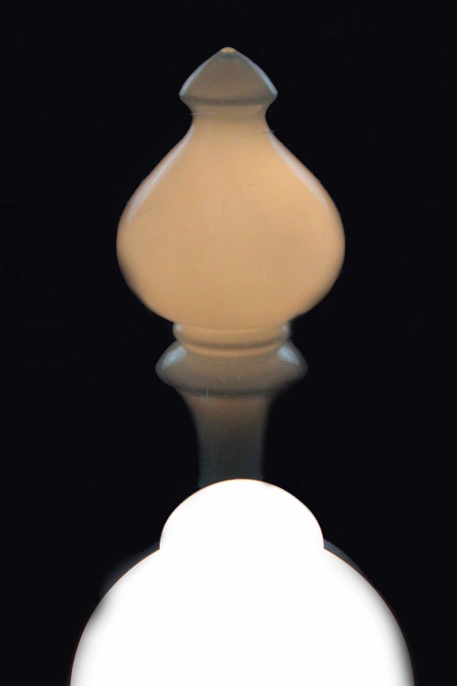 Glass Bishop Chess Table Lamp by Ivan Jakeš for Osvětlovací Sklo Valašské Meziříčí, 1970s