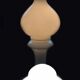 Lampe de table fou échecs en verre par Ivan Jakeš pour Osvětlovací Sklo Valašské Meziříčí, années 1970
