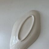 Antique Terre de Fer dish with carnation decoration from Clairefontaine