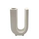 Space age U letter shaped solifleur vase, Marcel Radureau France 1970
