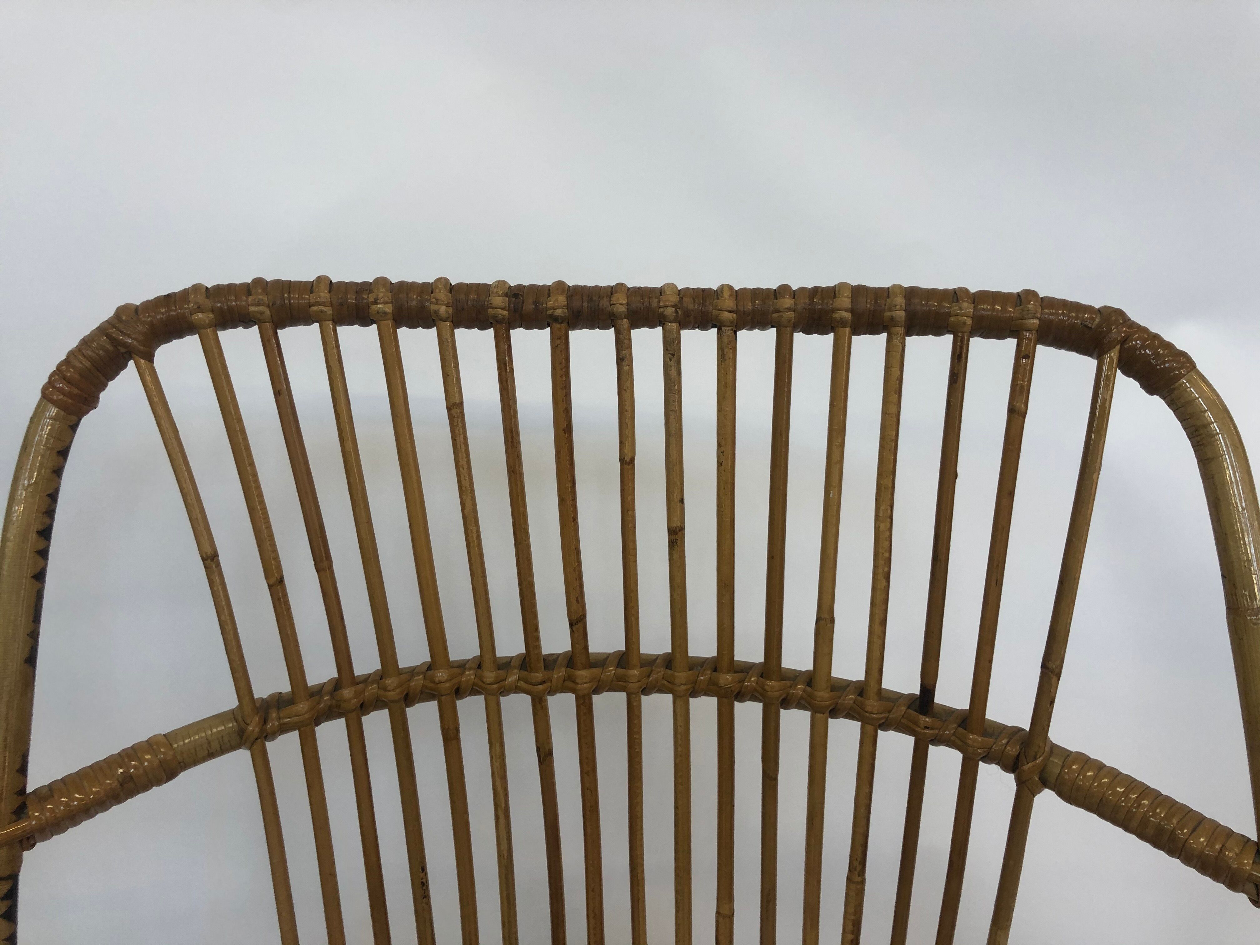 Van Rohe Noordwolde rattan chair, 1960s