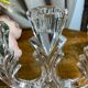 Three-light candlestick in molded crystal