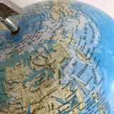 Vintage plastic and wood globe, 70s-80s