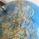 Vintage plastic and wood globe, 70s-80s