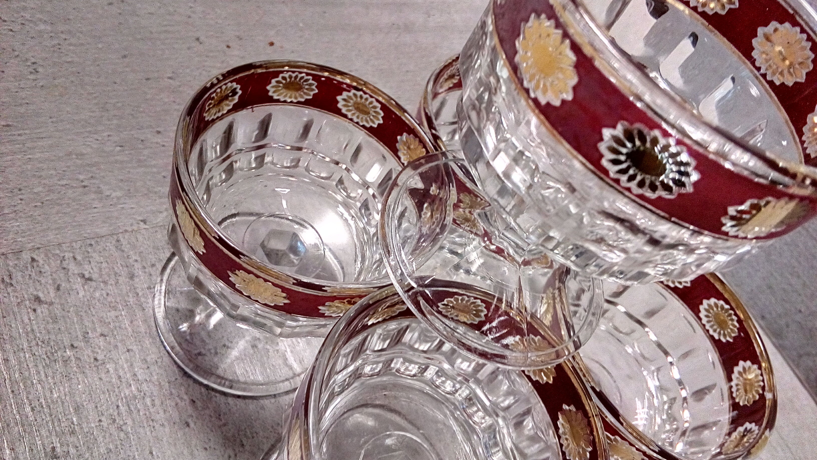 Set de 5 verres italiens
