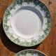 Set of 7 Flat Plates, Summer Model, Terre De Fer, Saint Amand