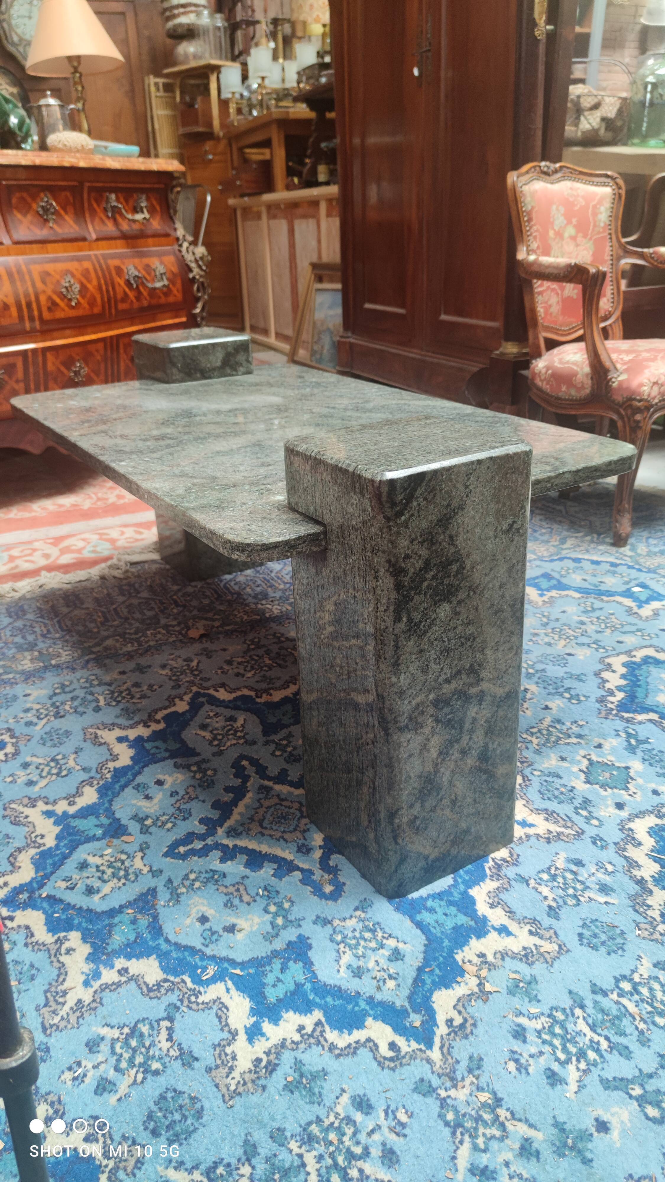 Minimalist granite coffee table circa 1970