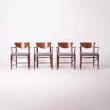Set of 4 armchairs by Peter Hvidt & Orla Mølgaard-Nielsen for Søborg Møbelf