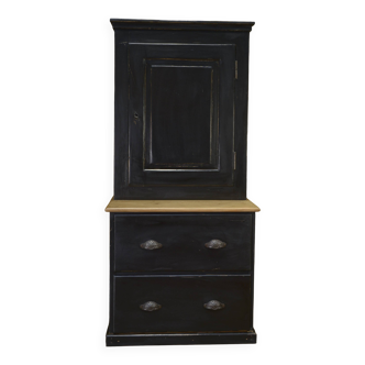 Petite Armoire à 2 tiroirs en sapin 1960