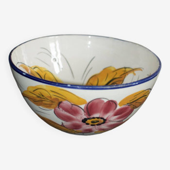 Italian ceramic flower salad bowl