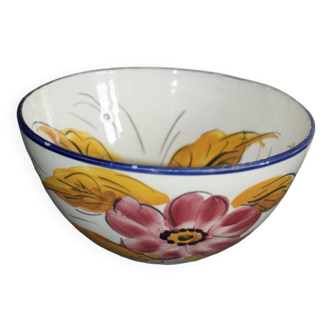 Italian ceramic flower salad bowl