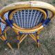 Series of 6 rattan chairs "parisian" vintage terrace