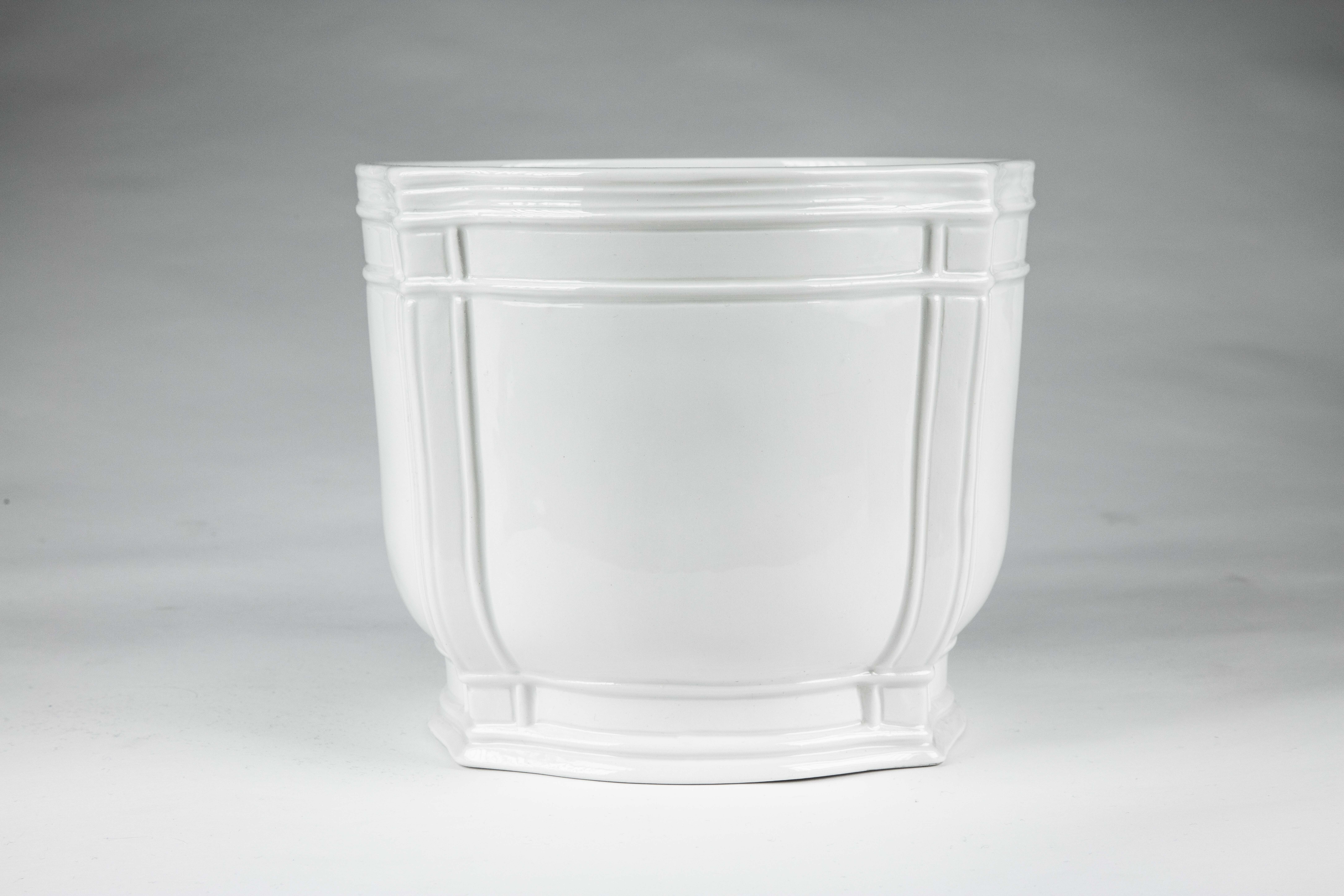 Faience Pot Cover signed Christian Dior White color