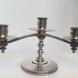 Candle holders or candlesticks made of silver metal
