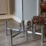 Vintage 8-arm chrome chandelier 1970