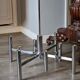 Vintage 8-arm chrome chandelier 1970