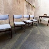 4 restored Scandinavian rosewood chairs