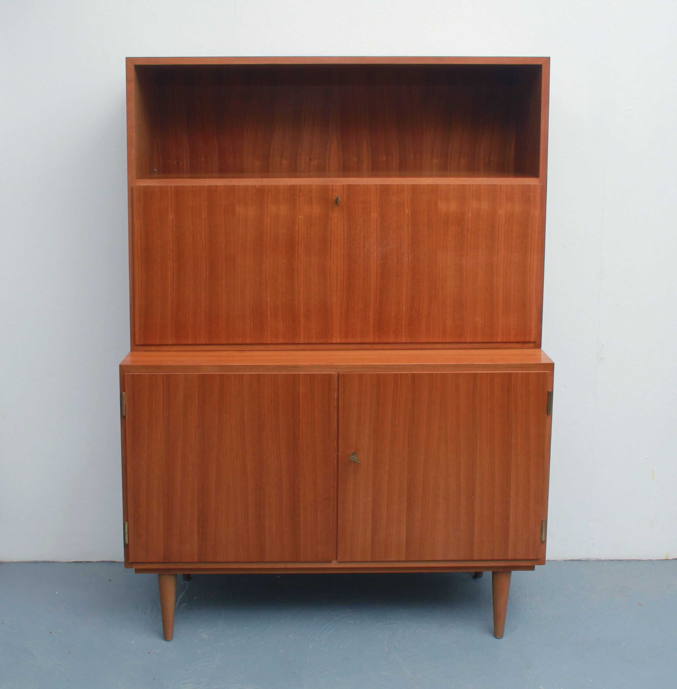 1960s secretary combination in walnut