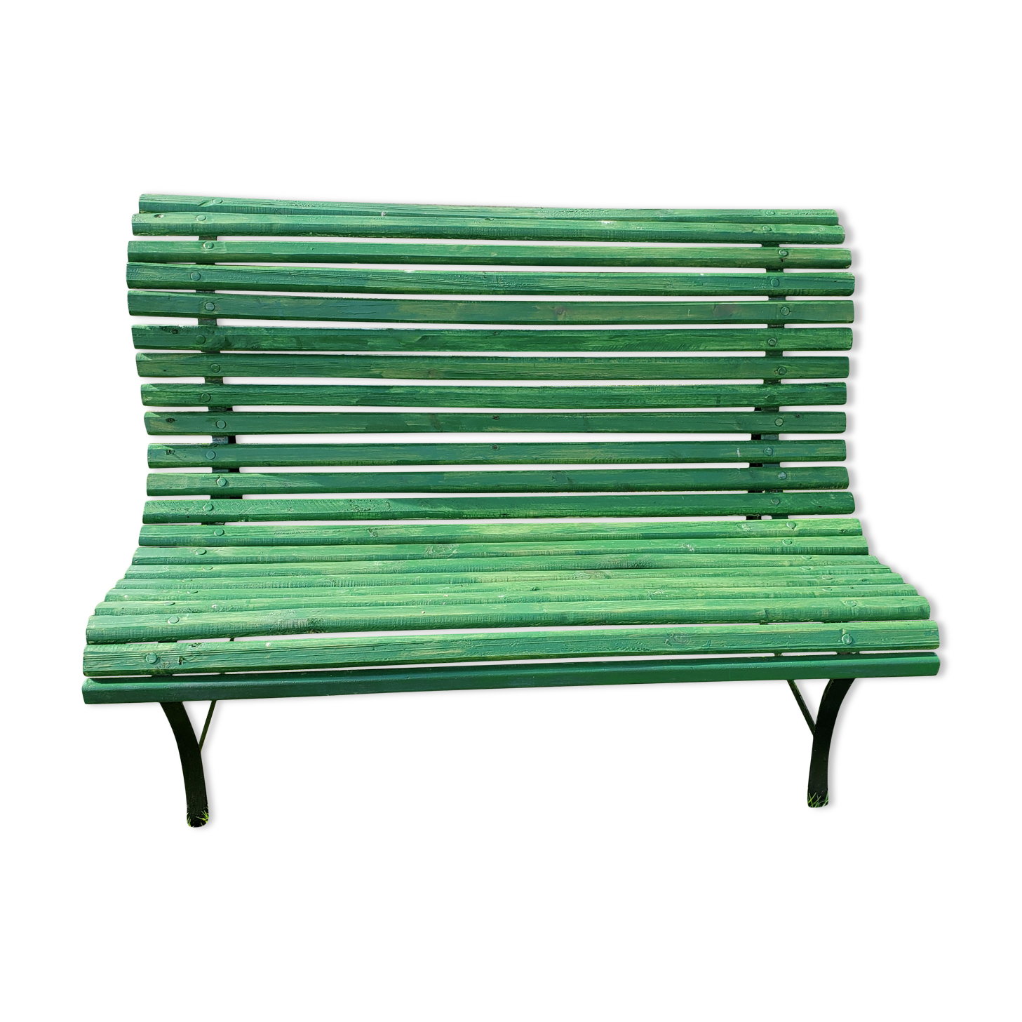 Slatted garden bench