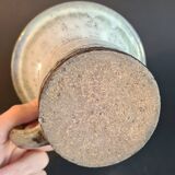 Pot à coupe creuse en Grès émaillé signée