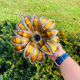 Vintage wall lamp  1970 brass flower