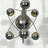 Goffredo Reggiani, satellite chrome chandelier from 60s
