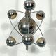 Goffredo Reggiani, satellite chrome chandelier from 60s