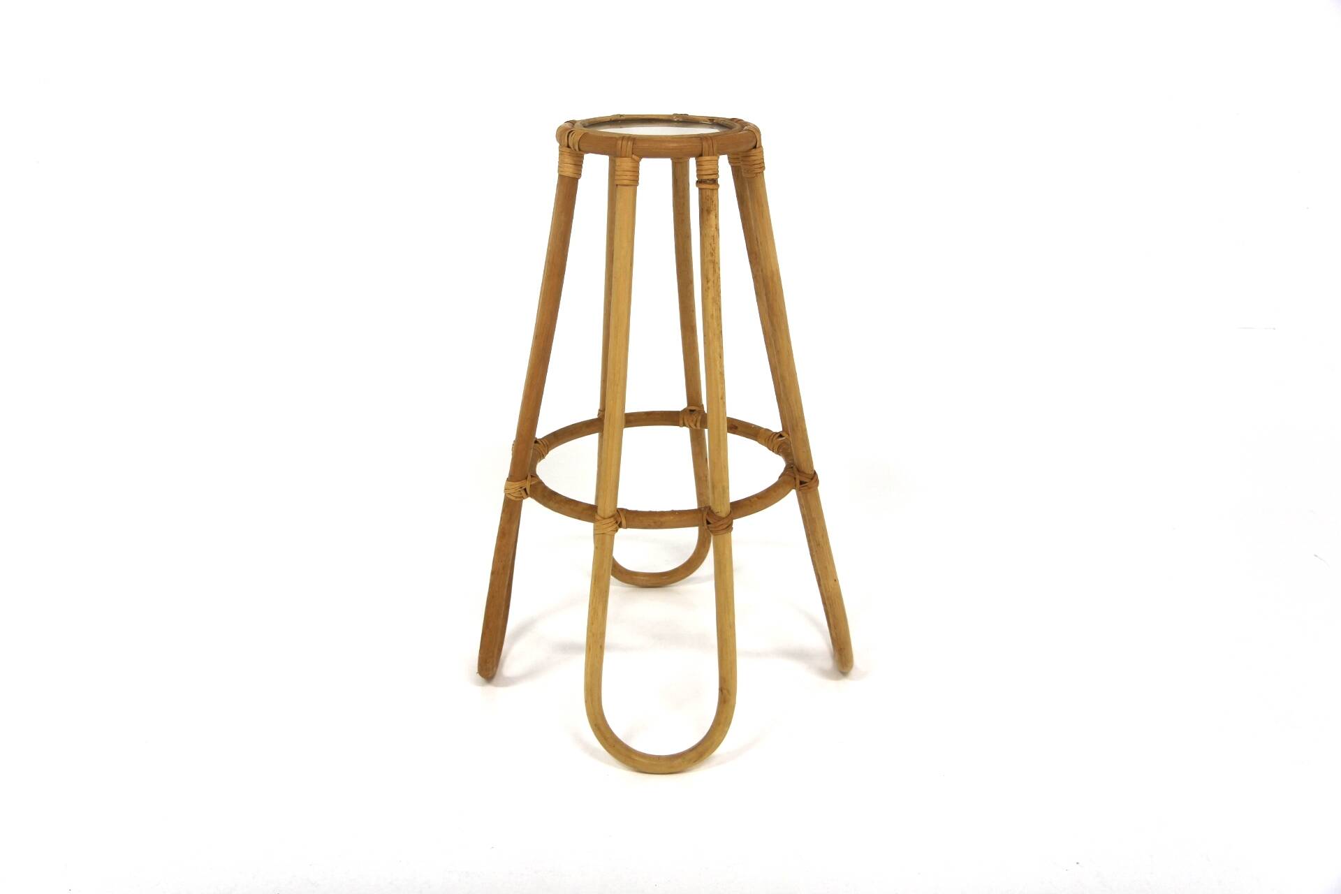 Piédestal scandinave en rotin, Suède, 1950