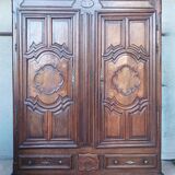 Louis XIV wardrobe in solid oak, 18th century