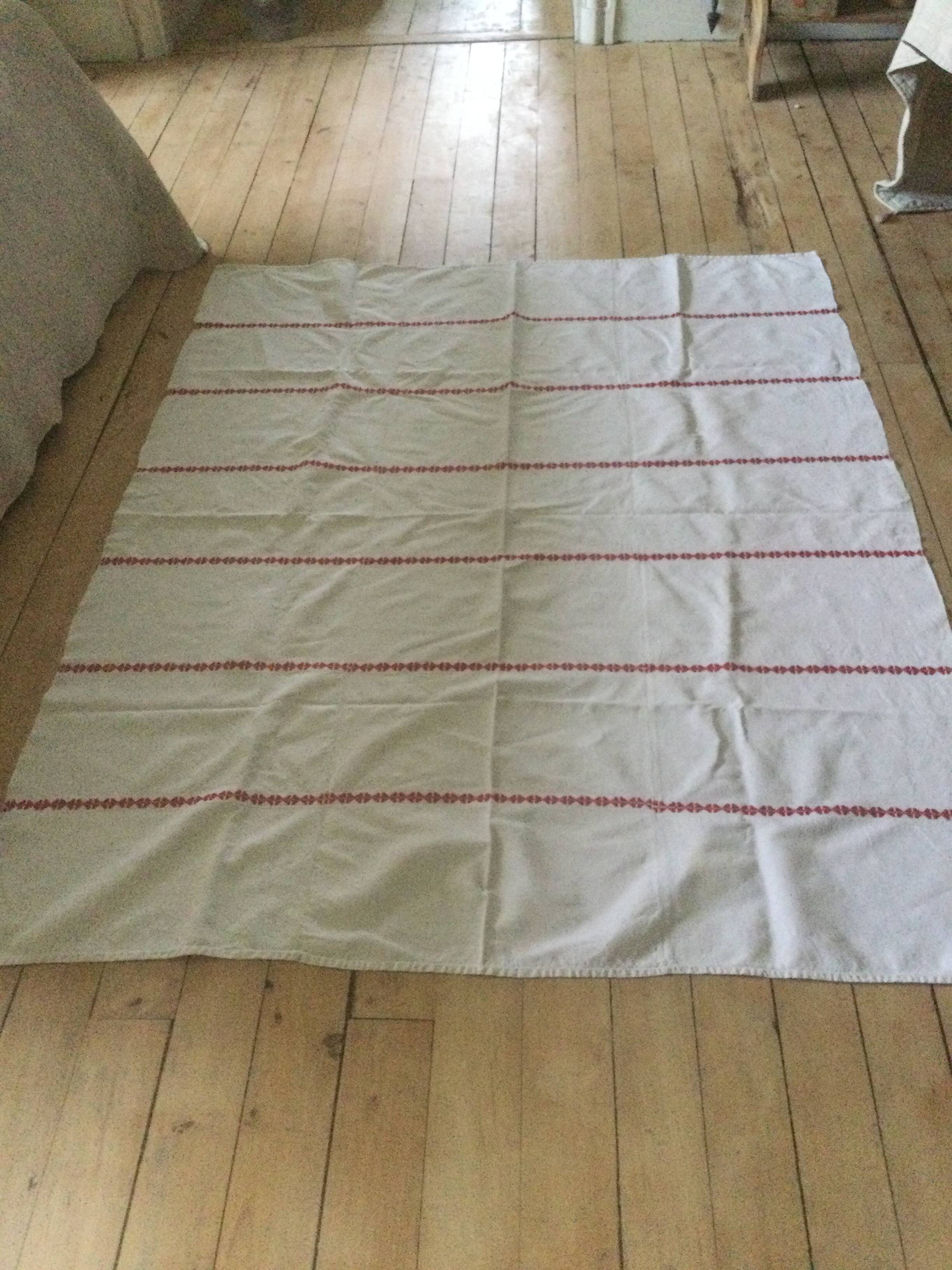 Old linen tablecloth