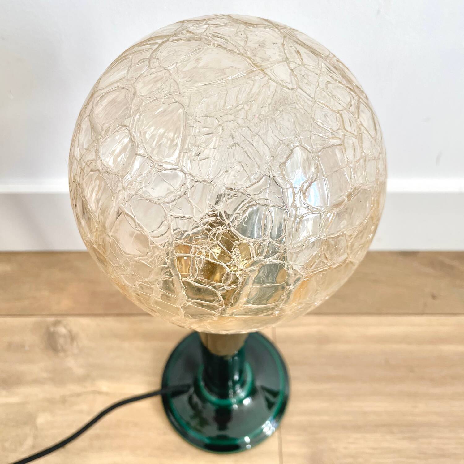 Vintage green ceramic lamp