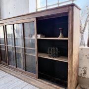 XXL industrial sideboard with glass doors