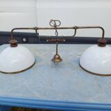 Chandelier with Double White Opalines