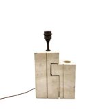Mid-century modern travertine table lamp, Nucleo Sormani Italy 1960s