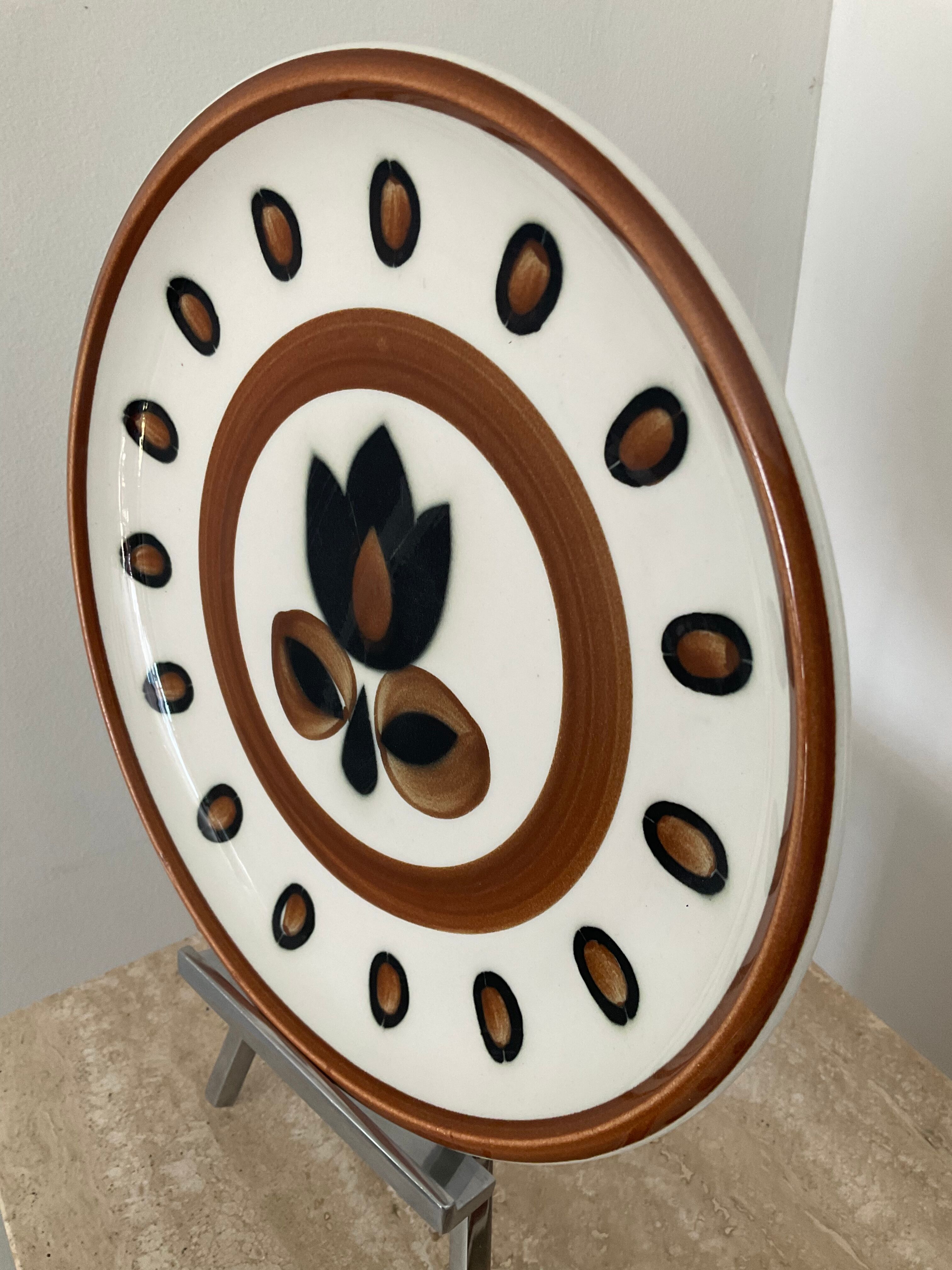 Series of 6 plates Boch model Kimono 60s
