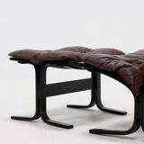 Fauteuil lounge et ottoman Siesta par Ingmar Relling pour Westnofa Norvège 1960