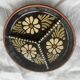 Compartment plate Alsatian pottery vintage floral pattern