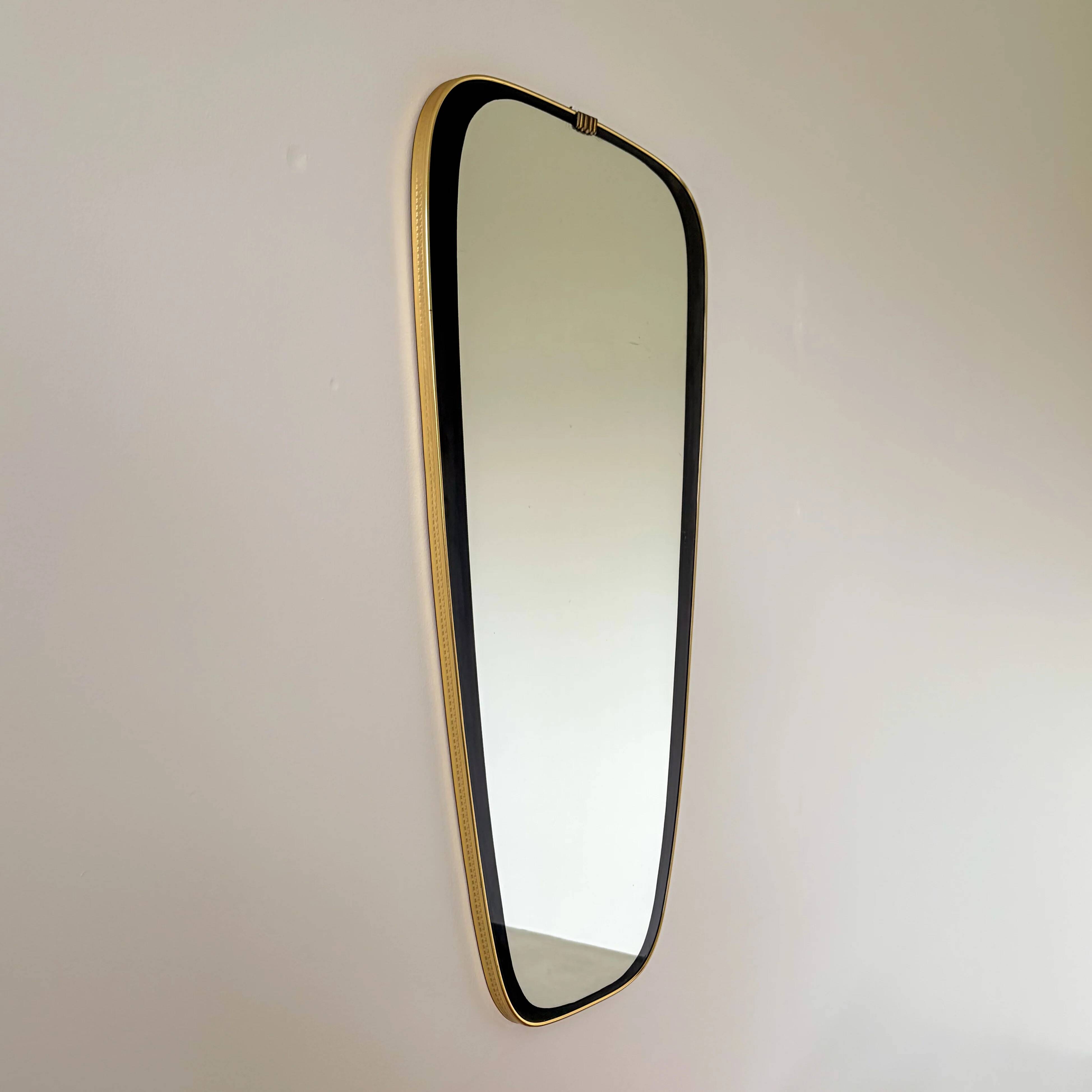 Miroir rétro freeform des années 1950