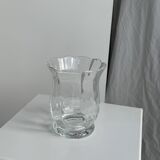 Small vintage glass vase in the shape of a stylized flower H15