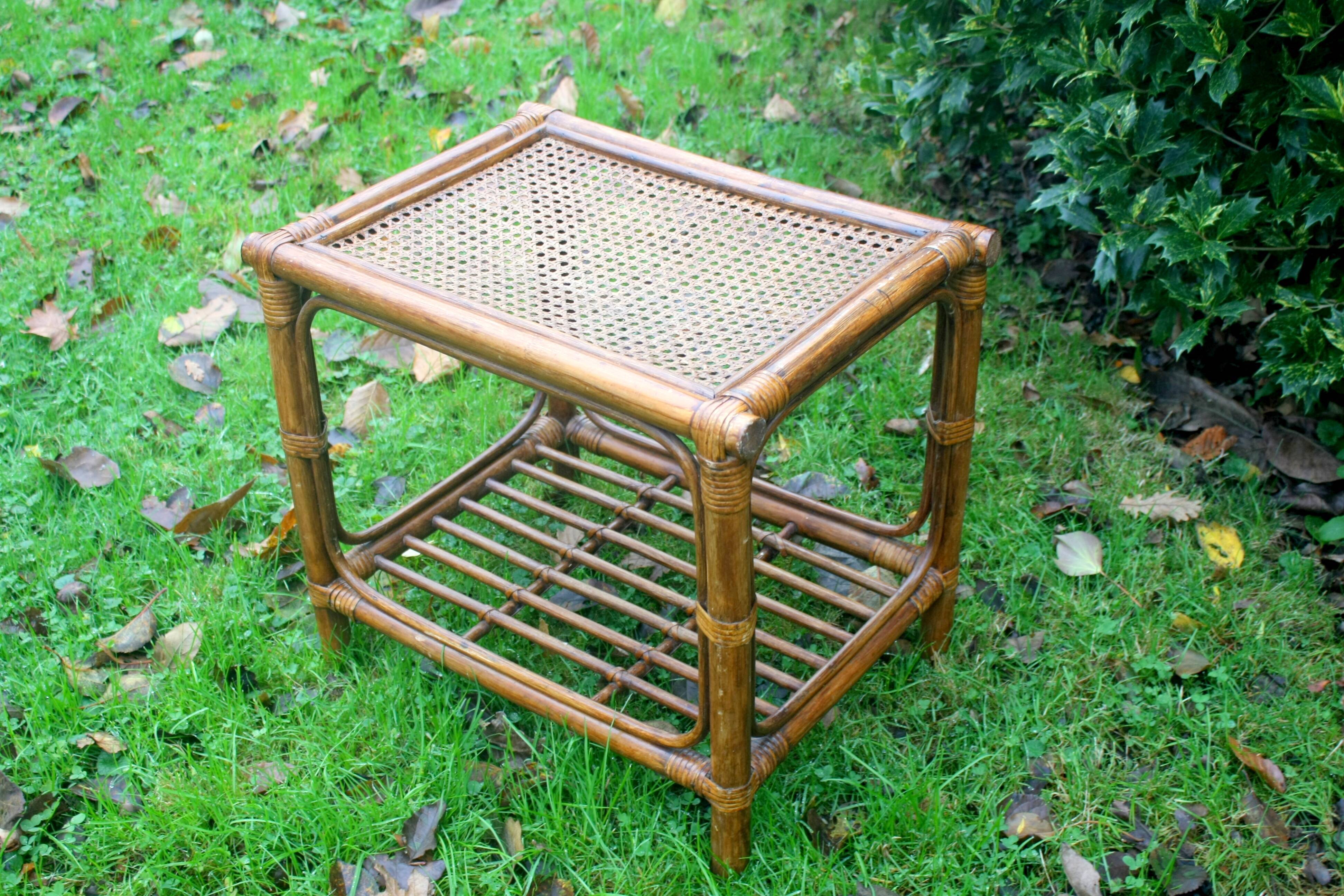 Coffee table / end of rattan sofa