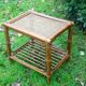 Table basse bout de canapé en rotin