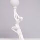 Art Deco White Ceramic naked Woman lamp Globe Italy 1970s