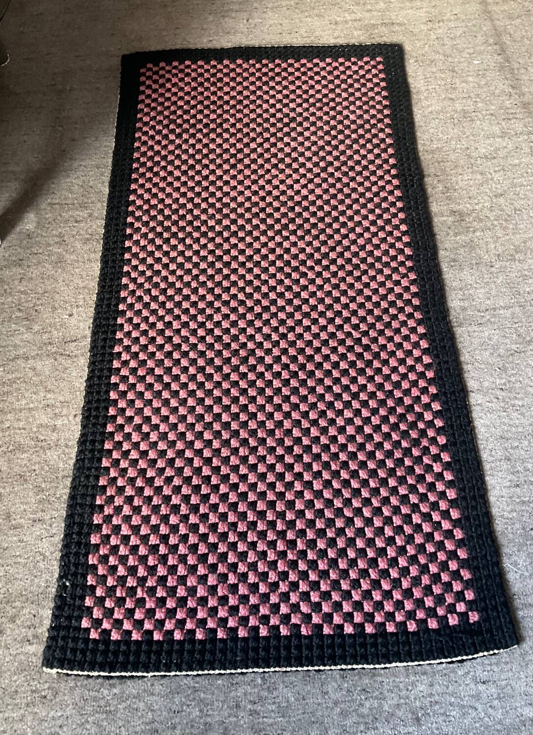 Vintage woven wool rug